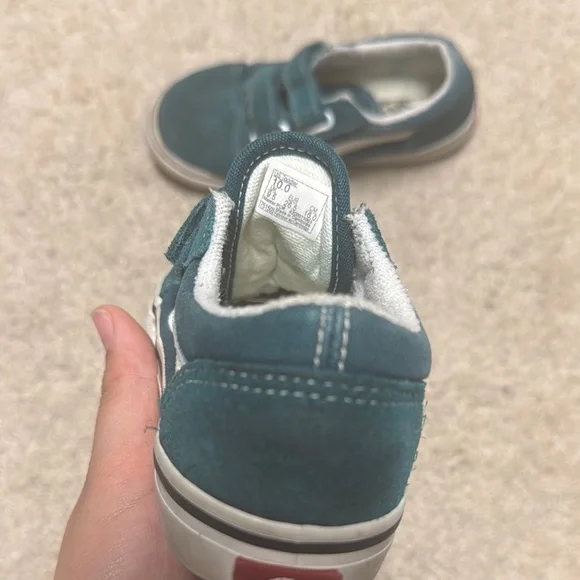 Vans Blue Sneakers with Velcro Straps and Signature Stripe - Picture 7 of 7